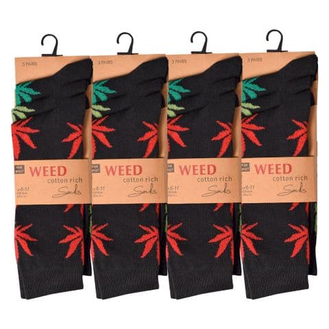 Men cotton rich leaf suit sock