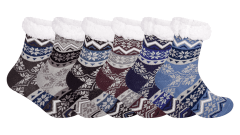 Men flake slipper sherpa socks
