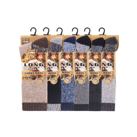 Men long merino wool sock