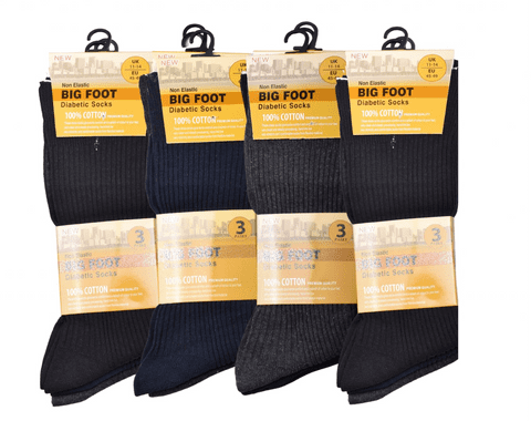 Men ribbed Big foot Diabetic BNG socks