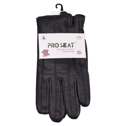 Men straight lined leather gloves