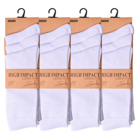Men white cotton rich dress suit socks