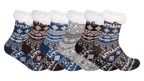 MENS SOFT SHERPA SHERPA FLUFFY SOCKS -2