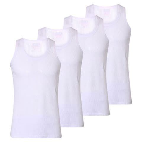 Mens white mesh vest
