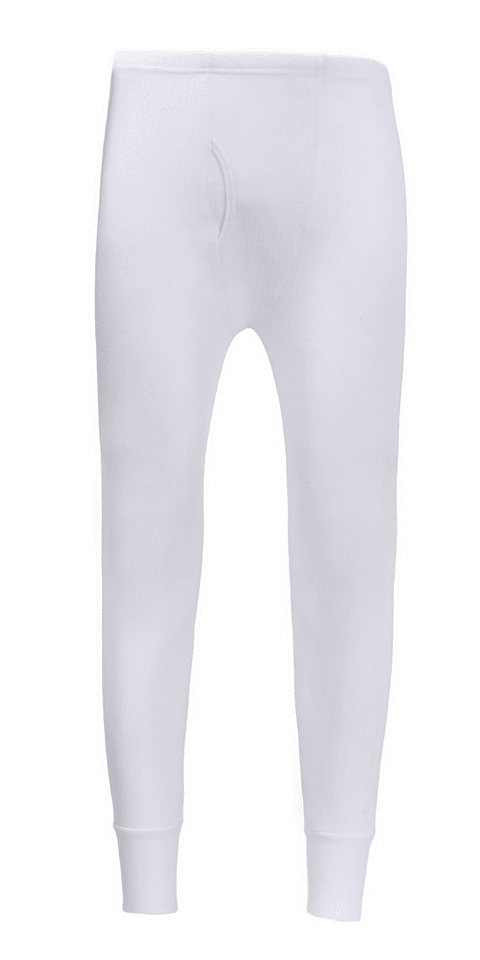 Mens white thermal Long John