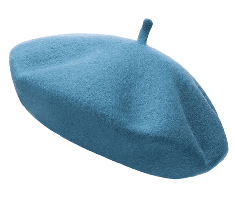 Mint wool beret hat