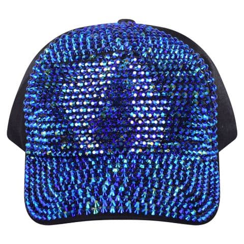 Navy blue Rhinestone Decor Baseball Cap