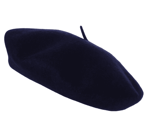 Navy wool beret hats
