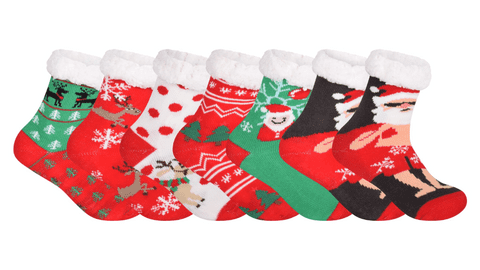 Padded thermal Christmas heat sherpa fluffy socks