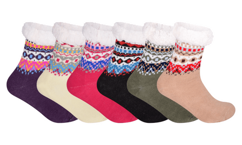 Padded thermal heat fluffy strip Socks