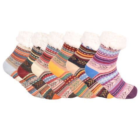 Padded Thermal Heel And Toe Sherpa Fluffy Socks