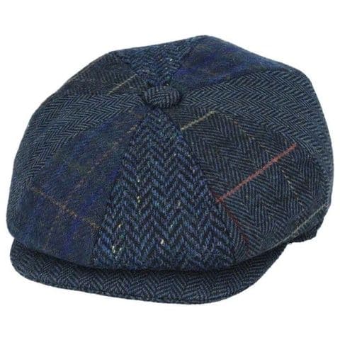 Patch blue baker boy hat
