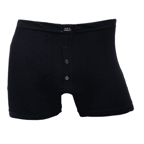 Plain Black Cotton Blend Boxers
