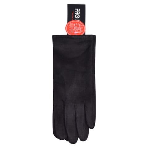 plain black cotton feel gloves