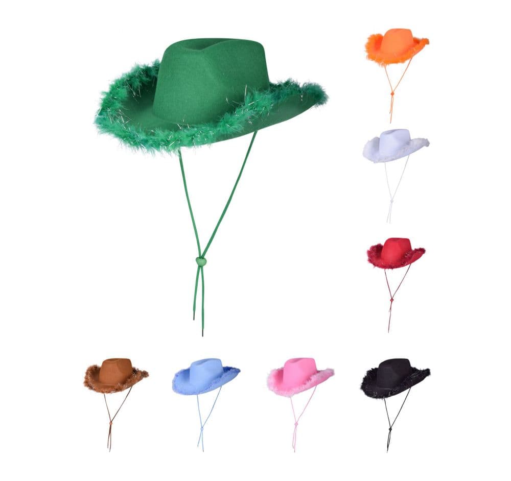 Plain Multi Colour Cowboy Hats