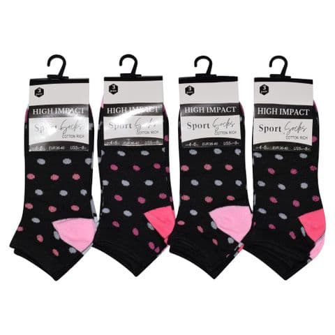 Polka dots trainer women socks