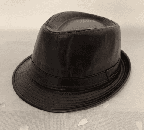PU Brown novelty trilby hat