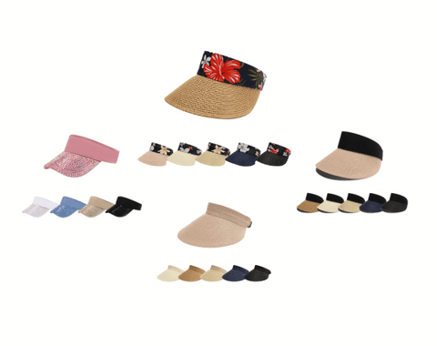Random 50 Pcs Mix Designer Ladies sun visor
