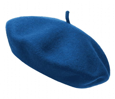 Royal Blue wool beret hat