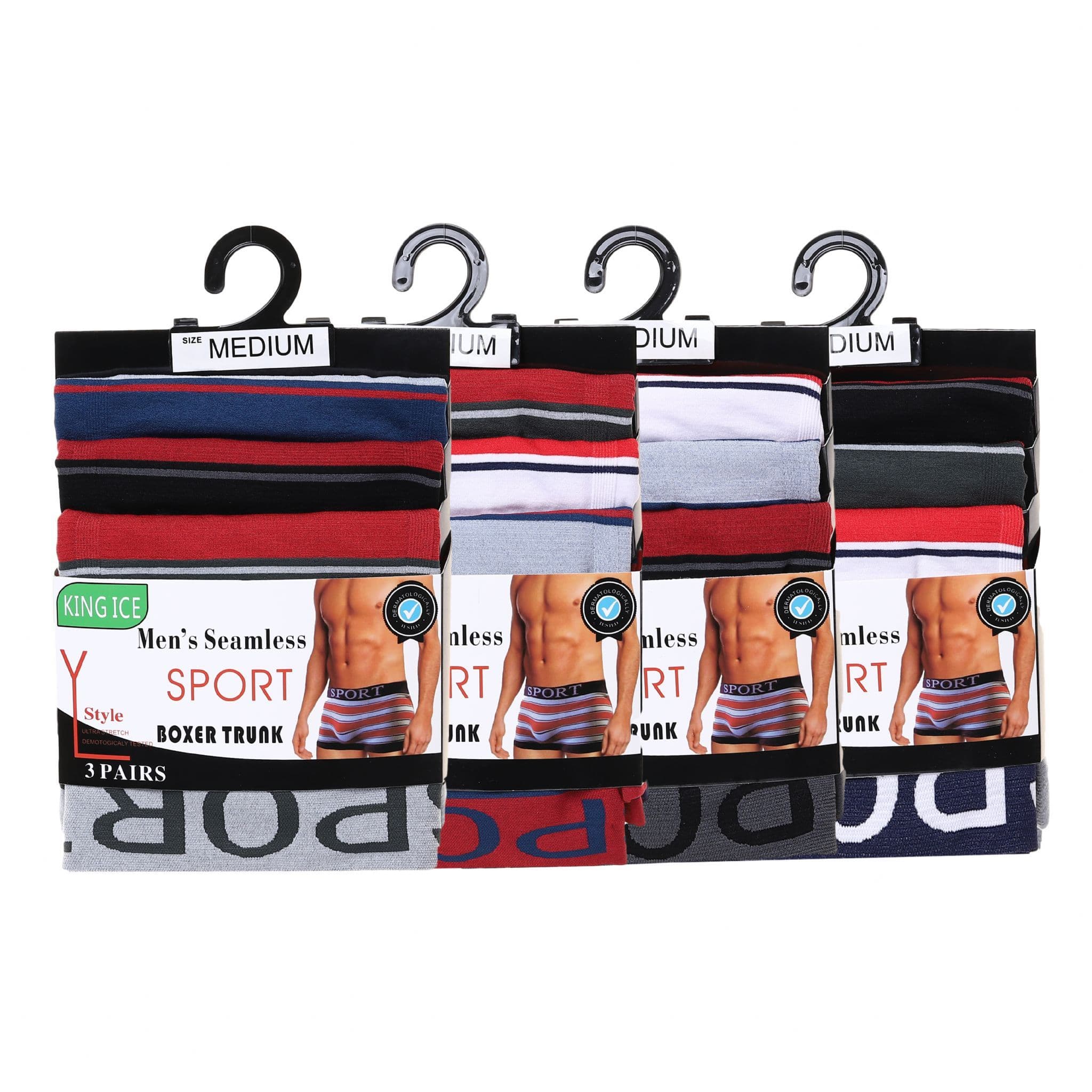 seamless sport stripy underwear boxers