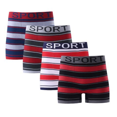 seamless sport stripy underwear boxers