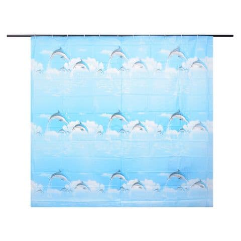 shower curtain dolphine style