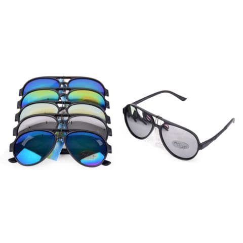 Silver mirror aviator glasses