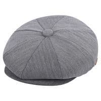 Summer Grey Herringbone Baker Boy Hat