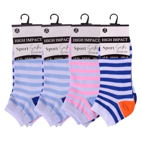 Summer Striped Trainer Women Socks
