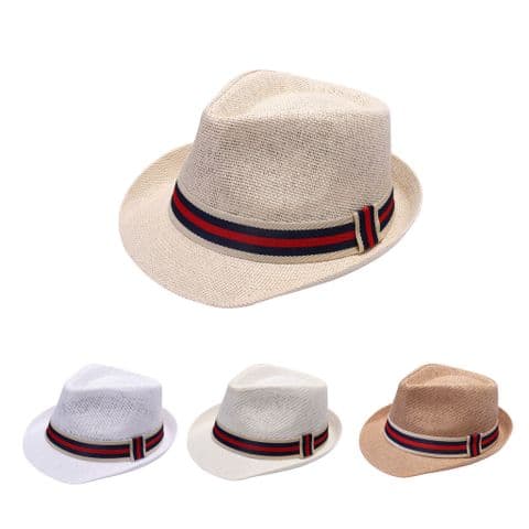 tri band trilby hat