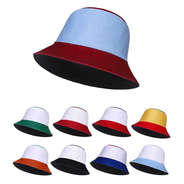 Tri colour team bucket hats
