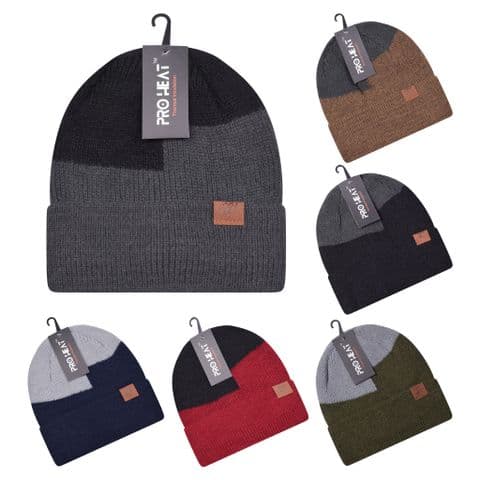 Two Tone fur inside Beanie Hat