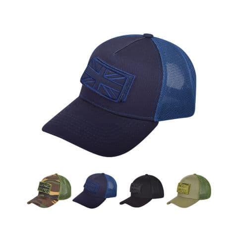 Union jack patch mesh cap