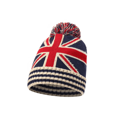 Union Jack Striped Fur Insulated Hat