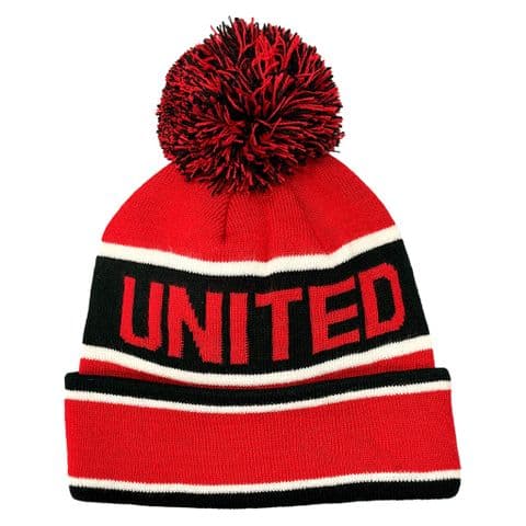 United Team Pom Pom Beanie Hat