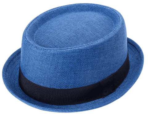Wholesale Blue Porkpie fashion hat