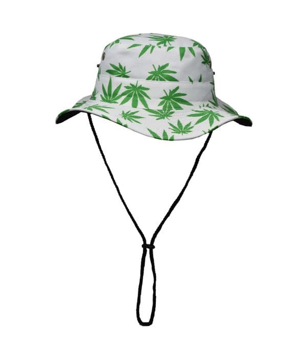 Wholesale Fisherman Ganja Green Leafs Hat