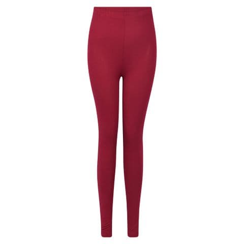 wholesale plain maroon legging