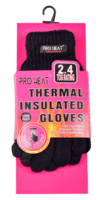 Woman Knitted Heat Black Gloves