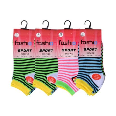 women bright fashion trainer sock