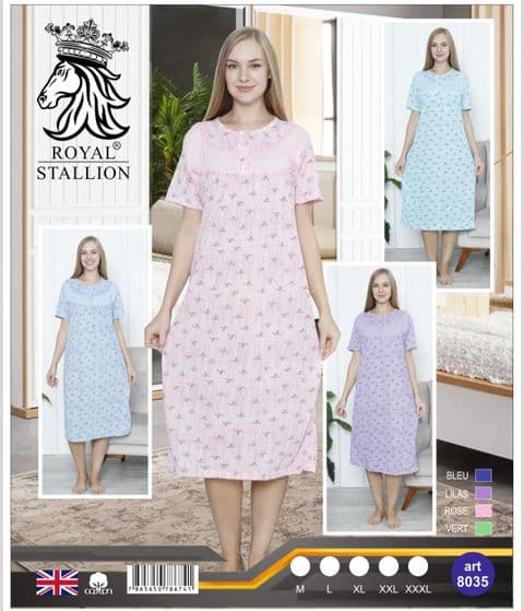 Women cotton night wear Leaf Flowers