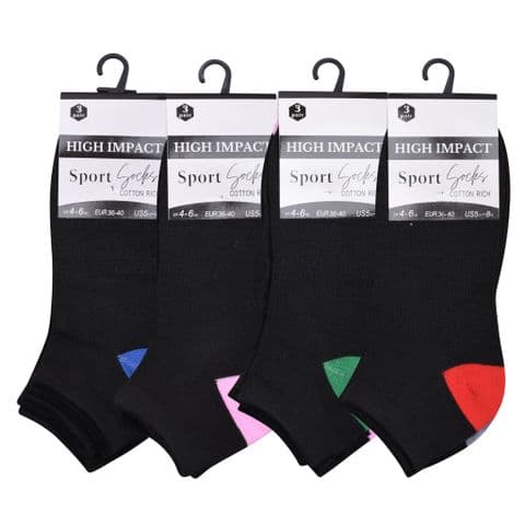 Women Heal And Toe Trainer Socks