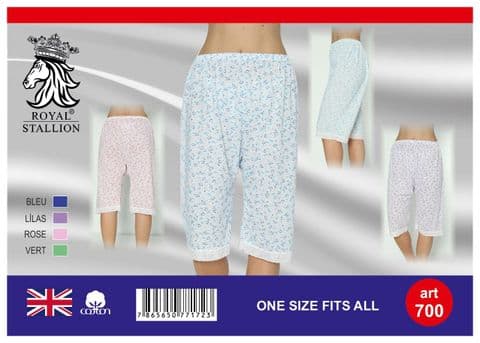 Women's Cotton Small Hearts Lace Bottom Shorts