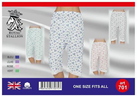 Women's Cotton Triangle Flowers Lace Bottom Shorts