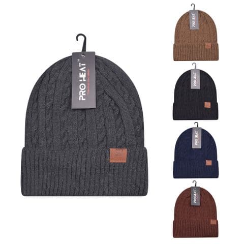 Zig zag Stripped fur inside Beanie Hat