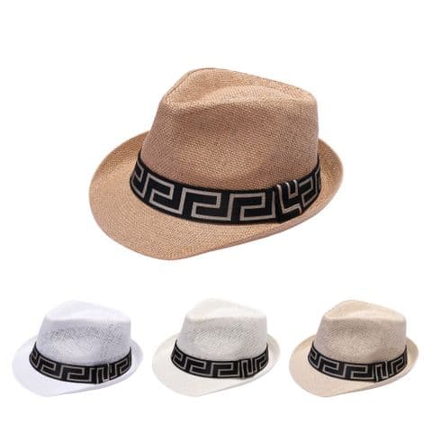 zigzag band trilby hat