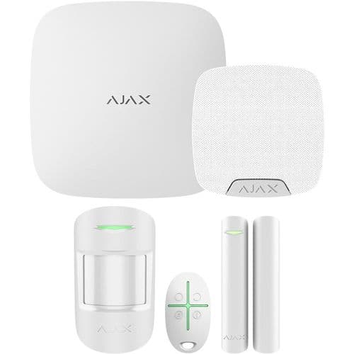 Ajax Kit 1 Hub 2 with MotionProtect U and Key Fob (White)