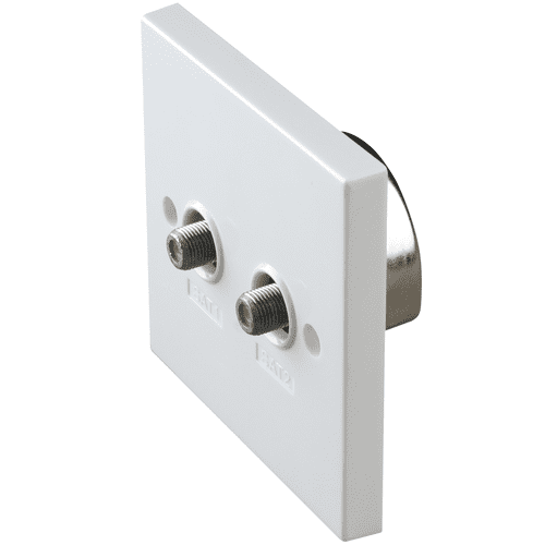 Antiference Double F Flush Shielded Outlet Plate