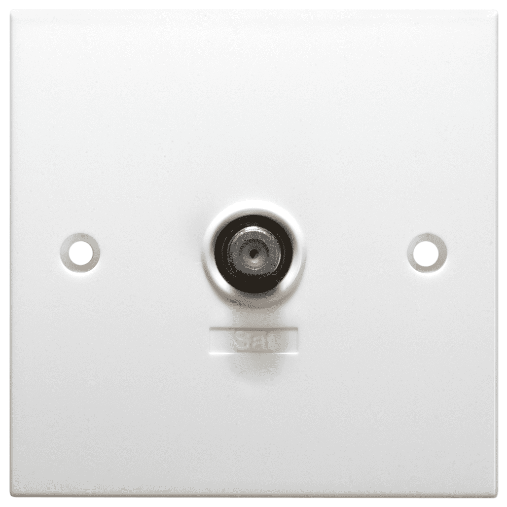 Antiference Single Non-isolated F Flush Shielded Outlet Plate
