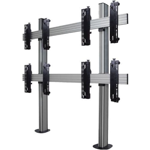 B-Tech System X Universal Bolt Down 2x2 Videowall Stand For 46 - 60in Screens